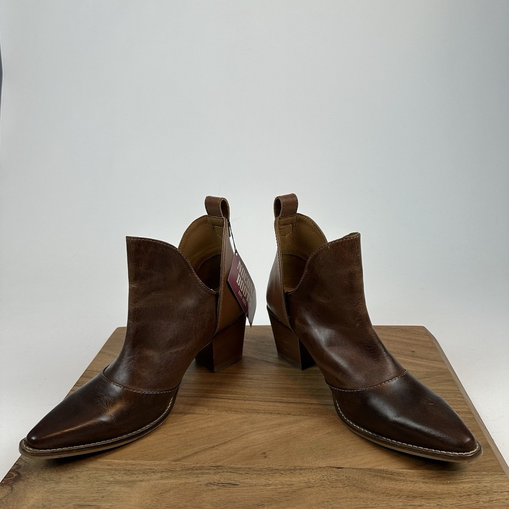 New Womens Nocona‎ Micki Cowhide 7" Snip Toe Ankle Boots Bootie Shoes Size 10 - Picture 5 of 8